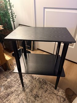 Black Record Player Stand / Vinyl Record Storage Table
