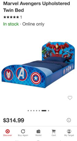 Like New Marvel Avengers Upholstered Twin Bed