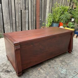 Vintage Antique Solid Mahogany Blanket Chest   Late 1800’s Early 1900’s
