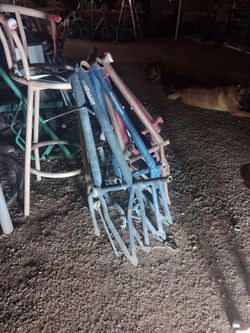 2 20 inch Haro bike frames + 3 more