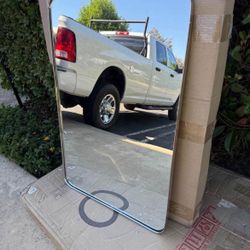 24x36 inch chrome frame bathroom mirror  New 