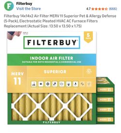 Air Filter 14x14x2 MERV 11