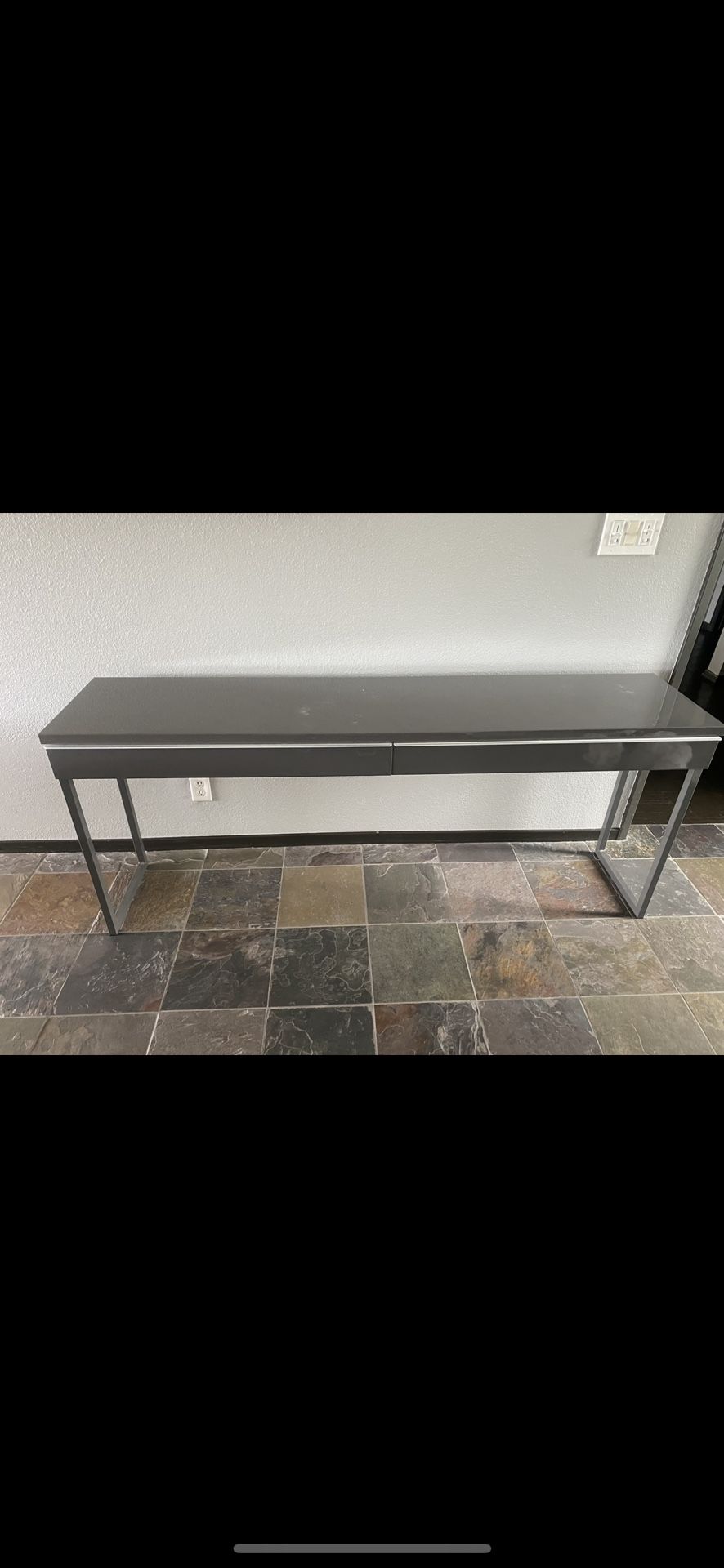 Sleek Black Entry Table 