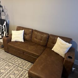 Faux Leather Couch