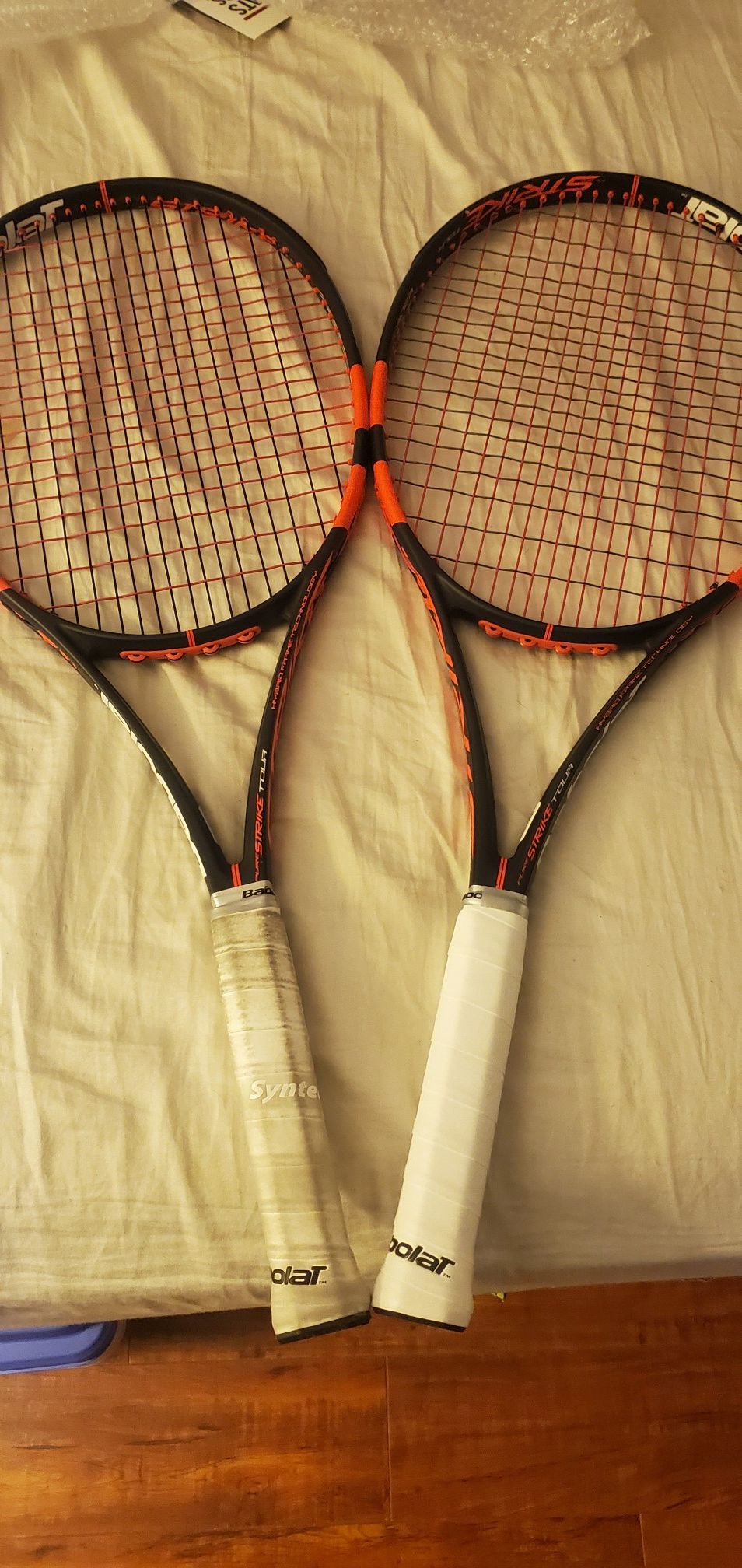 2x Babolat Pure Strike Tour Tennis Racquet Racket 4 3/8 Grip