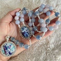 st. michael the archangel blue chaledony chaplet