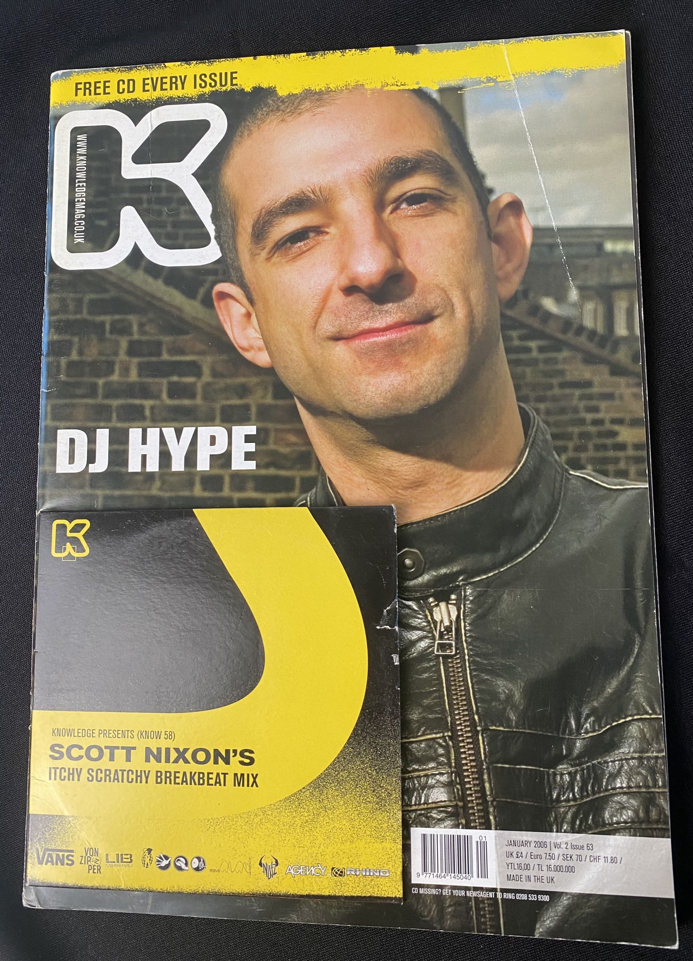 KMag Knowledge Magazine DJ Hype Jan 2006 Issue 63 w/ CD Drum & Bass Jungle DnB Rare