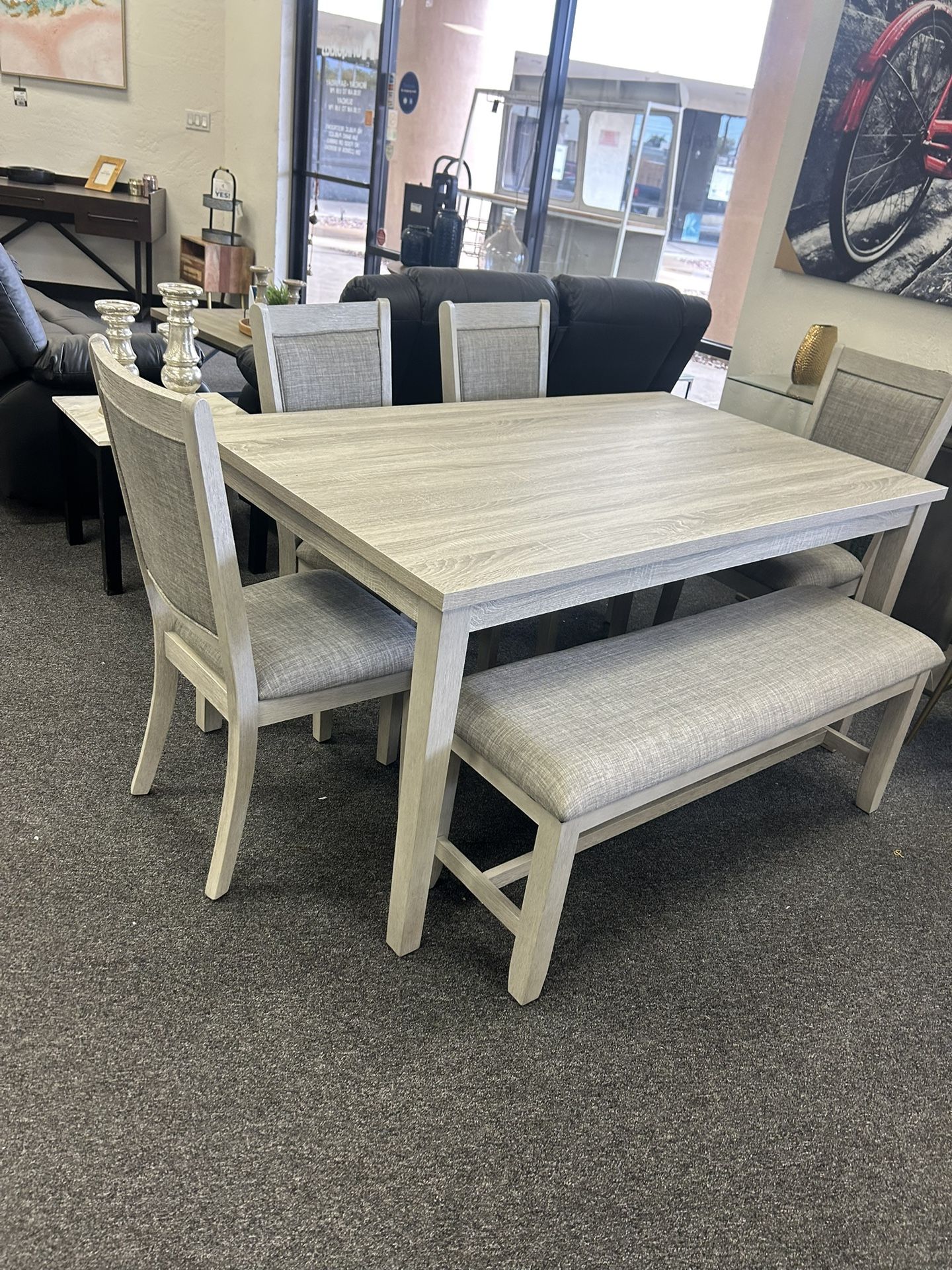 Dining Table 4 Chairs And Bench