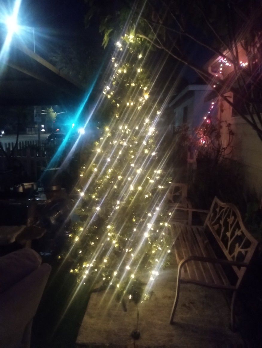 Vendo Árbol Navideño Con Luces Incluídas Se Arma En Tres Partes Muy Fácil De Armar Es De 12 Pies De Alto Muy Buenas Condiciones