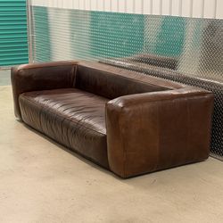 Cigar 92” Leather Sofa Article