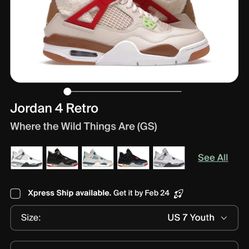 Jordan 4 Retro 7y 8.5w