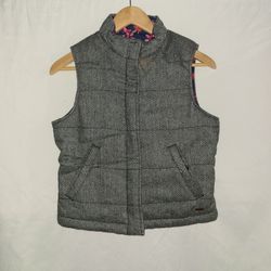 Levis Floral Botton & Zip  Women's Vest Size XS