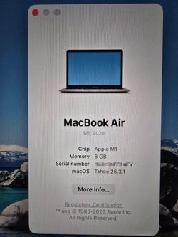 Apple MacBook Air M1 (2020) - Fully Tested - Ready for School or Work