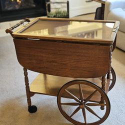 Vintage Drop Leaf Tea Cart