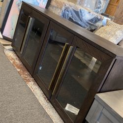 Espresso Tv Stand Large New Just Opened Was $899 Now 1/2 Off 