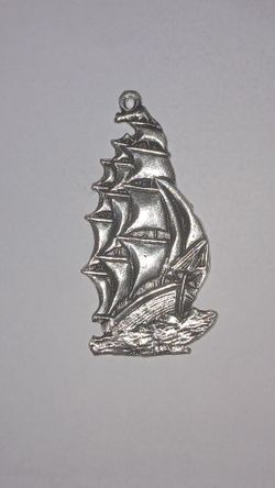 .999 Silver Ship Pendant ~9.42g