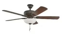 Hampton Bay-Rothley II 52 in. Indoor LED Bronze Ceiling Fan with Light Kit, Downrod, Reversible Motor and Reversible Blades