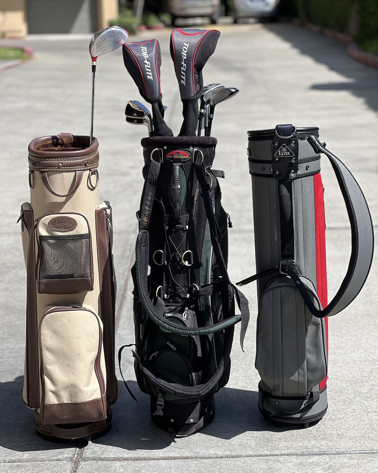 Top Flight Golf Club Set & Golf Bags(3)