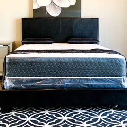 $289/Brand New Black Full Size Bed Frame With New Mattress/Fast Delivery 