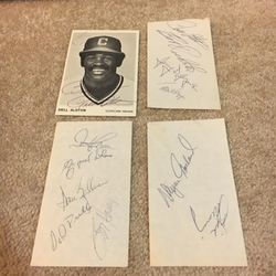 Collection Of Cleveland Indians Autographs 