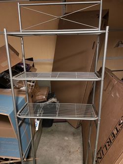 Three tiered over toilet stand