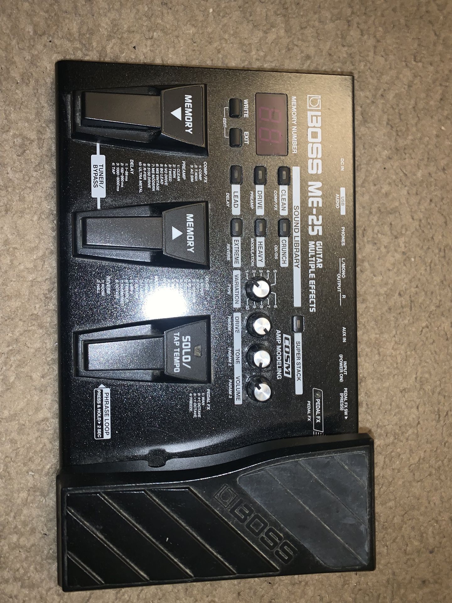 BOSS ME-25 Multi-Effect Pedal Guitar Effects Processor 