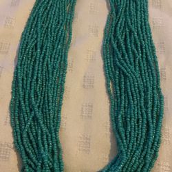 C.O. & Company Turquoise Seed Bead Necklace
