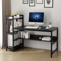 New 60 inch Study Desk with Reversible Storage Shelves