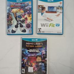 Nintendo Wii U Game Lot - Minecraft, Mighty No. 9, Wii Fit U