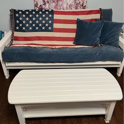 Futon & coffee table