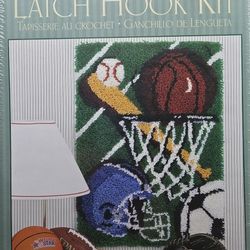 BRAND NEW, NEVER OPENED
Sports Latch Hook Rug 20" x 27" $15
Pony 12"× 12" $10

Tool not included