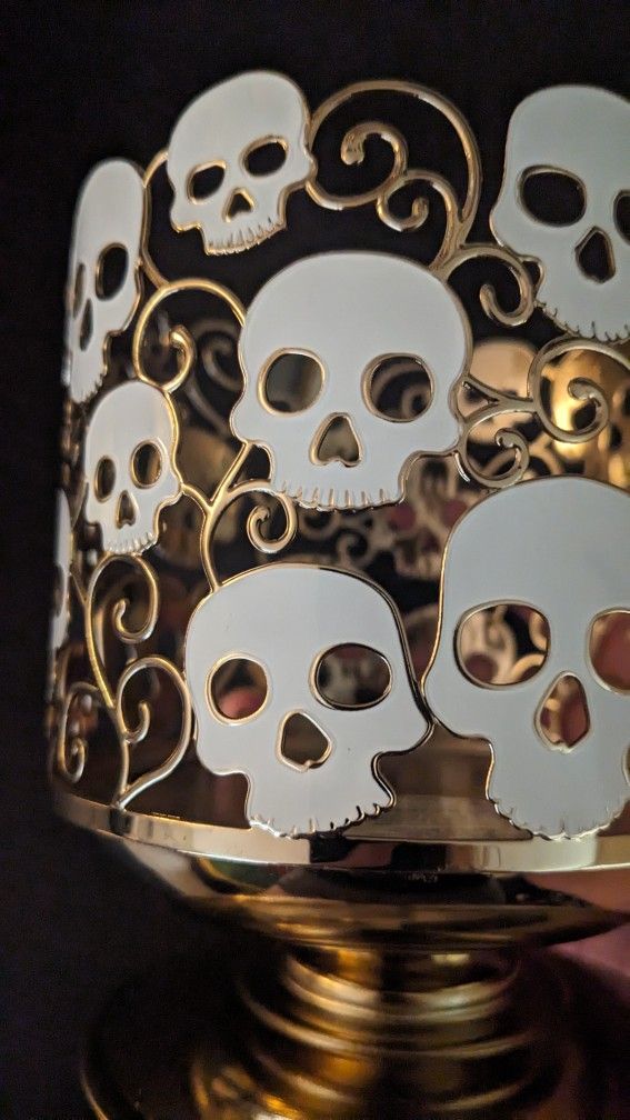 Bath & Body Works Skull Candle Holder