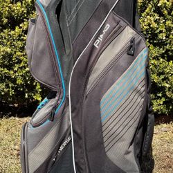 Ping Traverse 14 Way Cart Golf Bag With Rain Cover