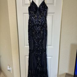 Navy Blue Prom Dress 