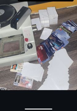 blank white cards / card & id maker have your own computer
