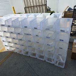 Uline S-12416 Plastic Stackable Bin 11 x 8 x 7" Garage/Warehouse Storage