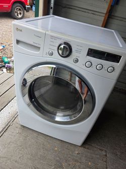 LG TrueSteam Front-Load Dryer White