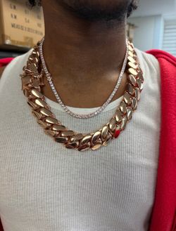 Rose gold Cuban chain