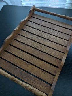 Wood Rectangle Serving/ Decorative Tray, 17,9"X 12", Handcrafted 