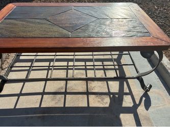 Slate coffee table