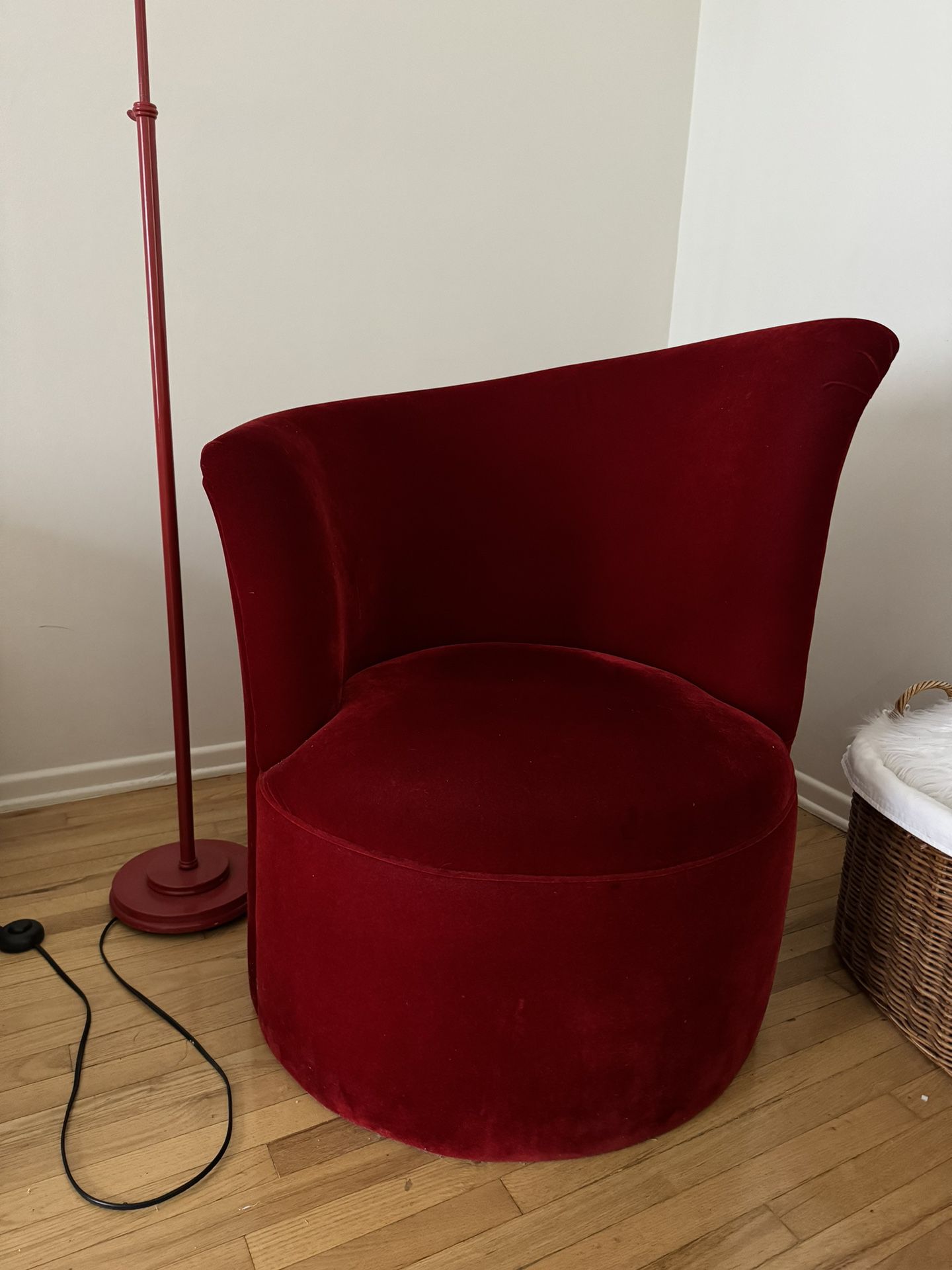 Accent Red Velvet Chair