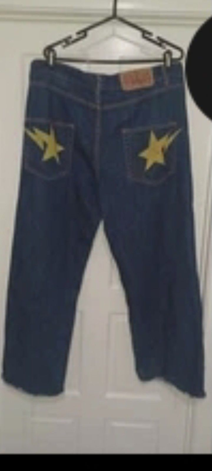 Bape STAR LOGO Jeans 42x30 Mens Blue Denim