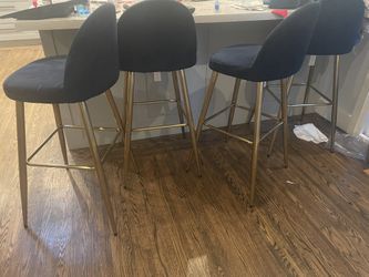 West Elm Jack Metal Frame Bar Stools
