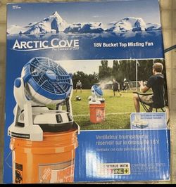 New in box Arctic Cove bucket top misting fan