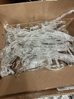 Clear Plastic Hangers Retail Store