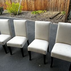 Four (4) Ballard high backed dining chairs