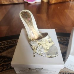 NIB Snake Print Slip On Heels Size 7.5 And 8