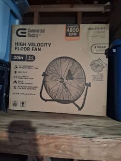 High velocity floor fan
