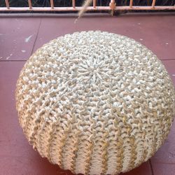 Twisted Metallic Foil Printed Poufs (6)