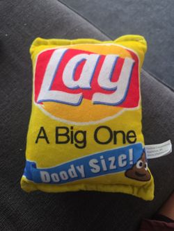 Funny lay plush yellow